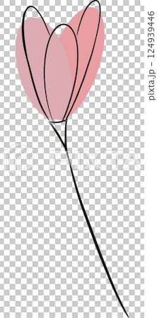 Abstract shape flower hand drawn 124939446