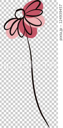 Abstract shape flower hand drawn Abstract shape flower hand drawn 124939457