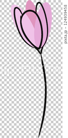Abstract shape flower hand drawn Abstract shape flower hand drawn 124939458