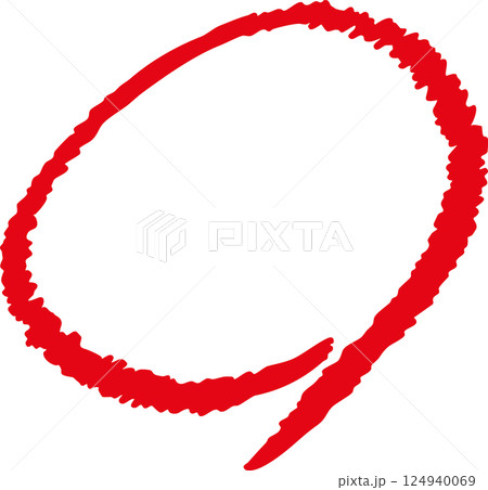 手描き赤丸　採点　テスト 124940069