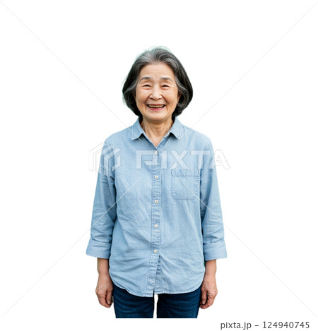 笑顔の高齢者 124940745