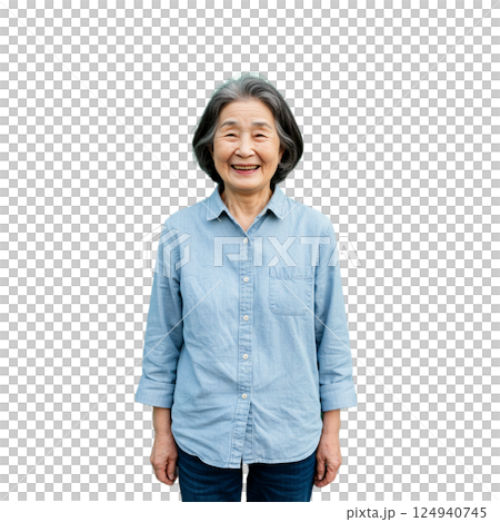 笑顔の高齢者 124940745