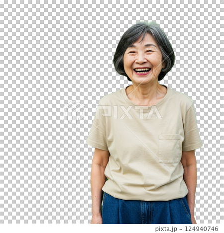 Elderly people in casual clothes 124940746
