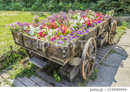 Cart with flowers 124940944