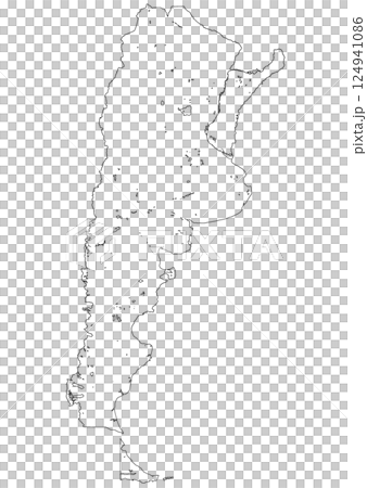 Blank map of Argentina 124941086