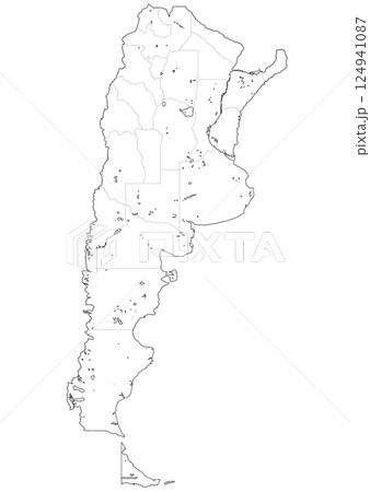 白地図　アルゼンチン 124941087