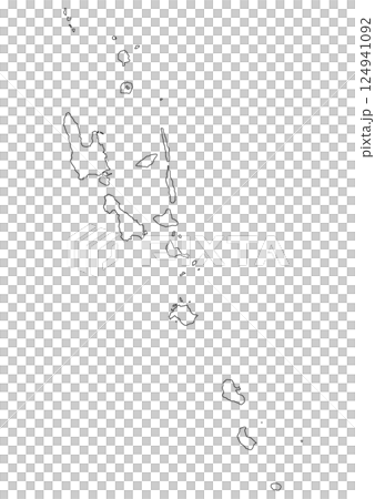 白地図 バヌアツ 白地図 バヌアツ 124941092