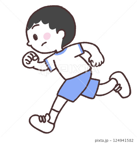 走る男の子イラスト 走る男の子イラスト 124941582