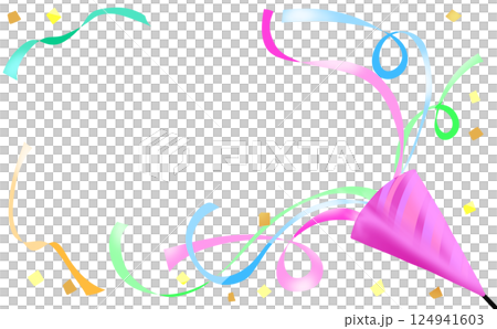 Pink cracker illustration with message space Pink cracker illustration with message space 124941603