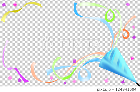 Light blue cracker illustration with message space 124941604