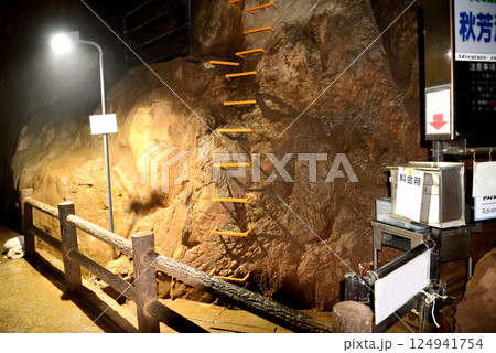中国地方・秋吉台・秋芳洞・地下川沿いにある、面白そうな冒険コースの登り口・山口県美弥市(2) 124941754