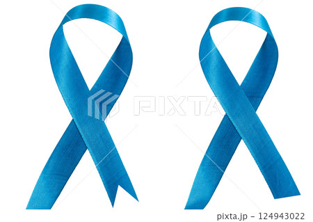 Blue awareness ribbons represent important causes and social awareness campaigns. Blue awareness ribbons represent important causes and social awareness campaigns. 124943022