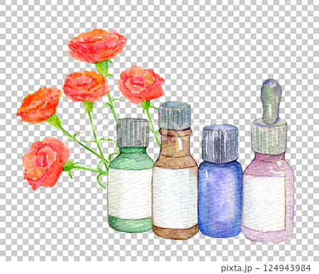 水彩插圖母親節禮物香氛用品 124943984