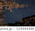 桜の向こうに映る八坂の塔 124944486