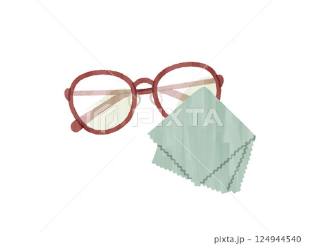 眼鏡と眼鏡拭き-ガッシュ 眼鏡と眼鏡拭き-ガッシュ 124944540