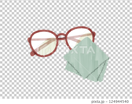 眼鏡と眼鏡拭き-ガッシュ 眼鏡と眼鏡拭き-ガッシュ 124944540