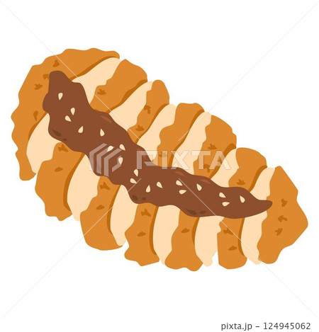 sliced Chicken katsu japanese food 124945062