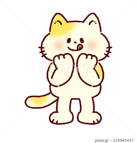 舌をペロリと出した猫 舌をペロリと出した猫 124945437