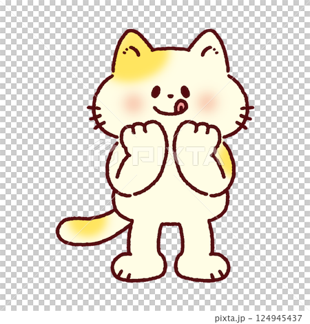 舌をペロリと出した猫 舌をペロリと出した猫 124945437