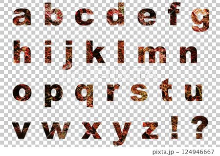 字母 1 小寫紅色石頭紋理 124946667