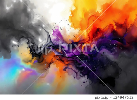 Dynamic Swirls of Color Blend in an Abstract Display of Creativity. Generative AI Dynamic Swirls of Color Blend in an Abstract Display of Creativity. Generative AI 124947512