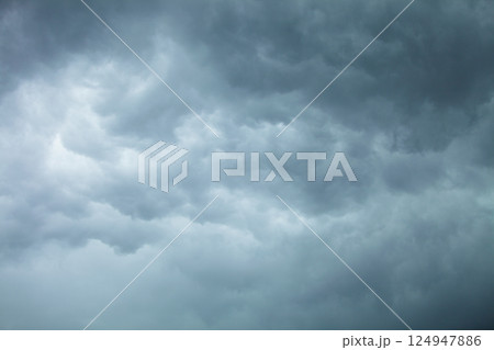 Dramatic cloudscape. Stormy clouds on the sky. 124947886