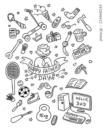 Doodles to Fathers Day celebration 124948243