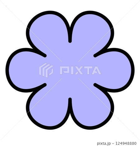 シンプルな花_ベクター素材_02 124948880