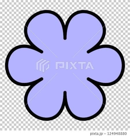 シンプルな花_ベクター素材_02 124948880