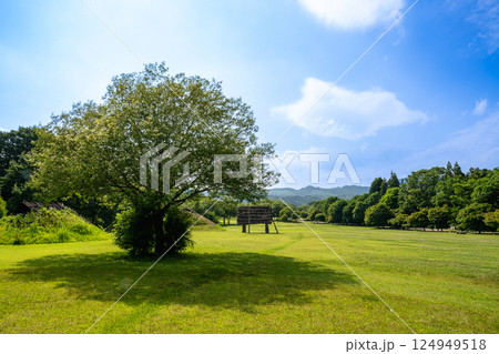 世界遺産「御所野遺跡」の広々とした「御所野縄文公園」の風景 124949518