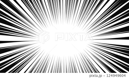 ベクターイラスト背景,集中線,漫画,効果線 124949604