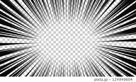 ベクターイラスト背景,集中線,漫画,効果線 124949604