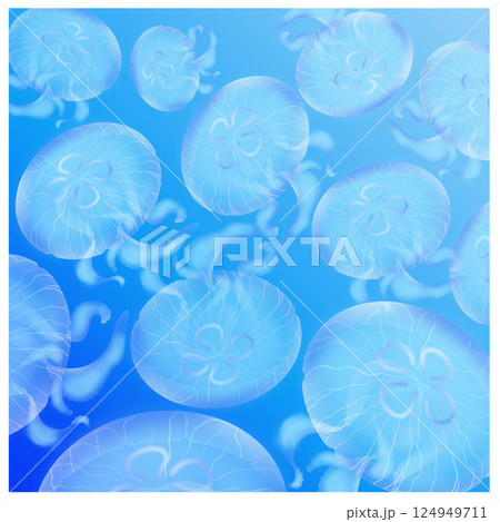 ミズクラゲ_水色 ミズクラゲ_水色 124949711