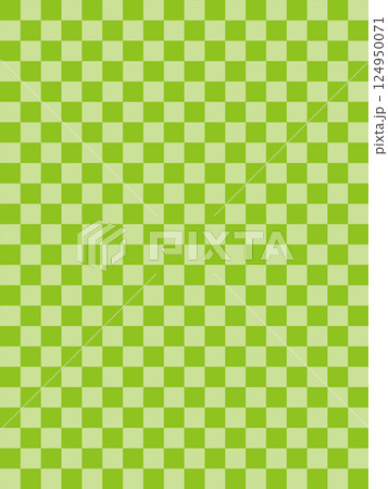 黄緑色の市松模様 124950071