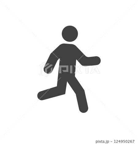 Walking man icon in flat style. People vector illustration on isolated background. Transport sign business concept. Walking man icon in flat style. People vector illustration on isolated background. Transport sign business concept. 124950267