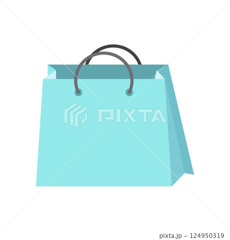 Shopping bag packing icon in flat style. Package vector illustration on isolated background. Purchase sign business concept. Shopping bag packing icon in flat style. Package vector illustration on isolated background. Purchase sign business concept. 124950319