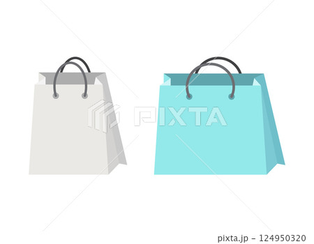 Shopping bag packing icon in flat style. Package vector illustration on isolated background. Purchase sign business concept. 124950320