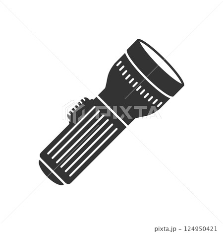 Flashlight icon in flat style. Electric lamp vector illustration on isolated background. Pocket lantern sign business concept. Flashlight icon in flat style. Electric lamp vector illustration on isolated background. Pocket lantern sign business concept. 124950421