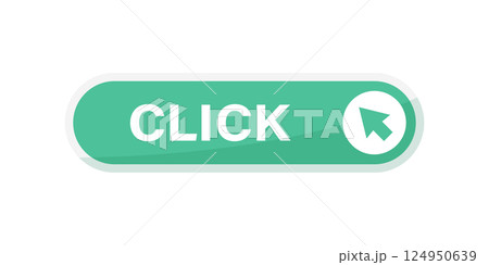 Click here banner icon in flat style. Ecommerce vector illustration on isolated background. Shopping button sign business concept. Click here banner icon in flat style. Ecommerce vector illustration on isolated background. Shopping button sign business concept. 124950639