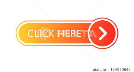 Click here banner icon in flat style. Ecommerce vector illustration on isolated background. Shopping button sign business concept. Click here banner icon in flat style. Ecommerce vector illustration on isolated background. Shopping button sign business concept. 124950645