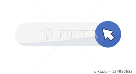 Click here empty banner icon in flat style. Ecommerce vector illustration on isolated background. Shopping button sign business concept. 124950652