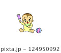 おもちゃと赤ちゃん 124950992
