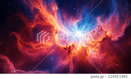 宇宙の風景 星雲のイメージ AI生成画像 宇宙の風景 星雲のイメージ AI生成画像 124951465