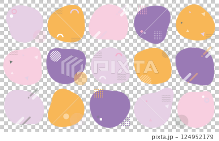 Geometric frame_ Purple 124952179