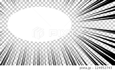 Vector illustration background, concentrated lines, cartoon, effect lines, center near the edge 124952743