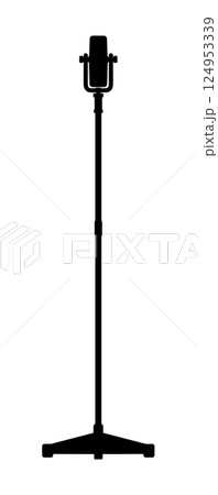 サンパチマイクのシルエット 124953339