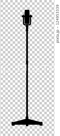 サンパチマイクのシルエット 124953339