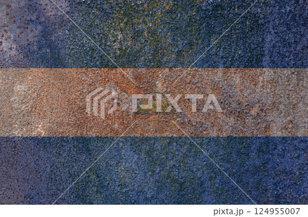 Nicaragua state flag on a metal surface. Dirty grunge Nicaragua flag. Nicaragua state flag on a metal surface. Dirty grunge Nicaragua flag. 124955007