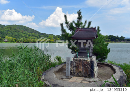 広沢池　観音島の壹美白辨財天社 124955310