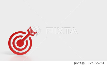 The Red target for Business concept 3d Rendering. 124955781